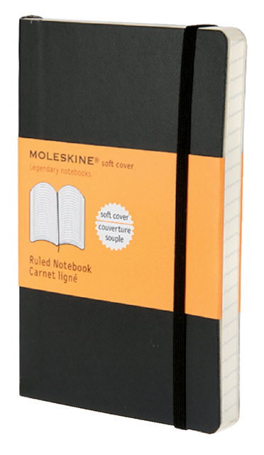 Notitieboek Moleskine Pocket 90X140MM Lijn Softcover Zwart