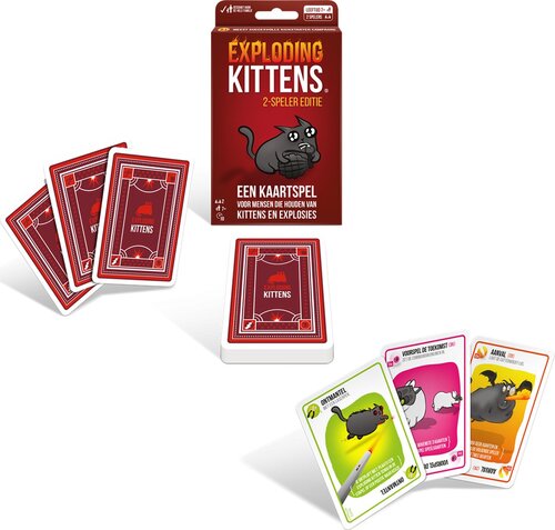 Exploding Kittens - 2 Speler Editie | Spel | 0810083041407 | Bruna