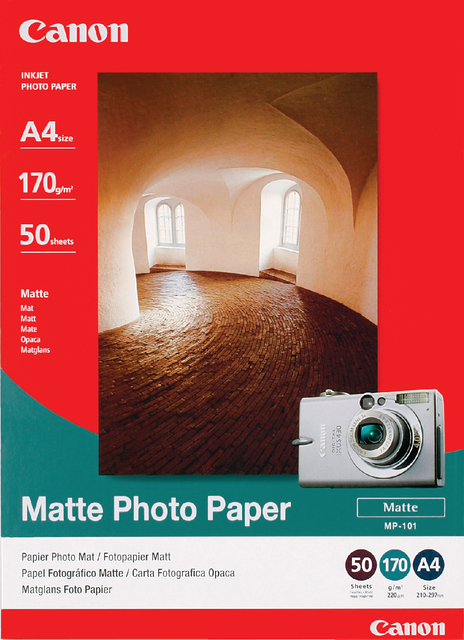 Inkjetpapier Canon MP-101 A4 170GR Mat 50Vel