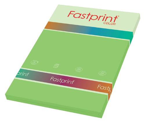 Kopieerpapier Fastprint A4 80GR Helgroen 100Vel