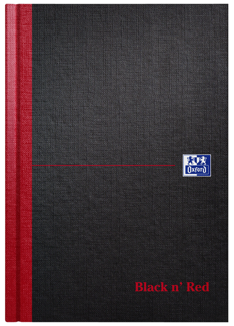 Notitieboek Oxford Black n' Red A5 96Vel Lijn