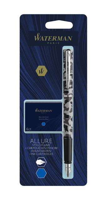 Waterman Hemisphere vulpen M - metallic lak - blauw - luxe