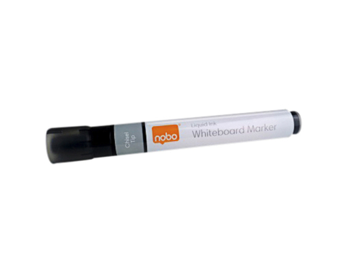 Viltstift Nobo Whiteboard Liquid Ink Drymarker Schuin Zwart 4MM