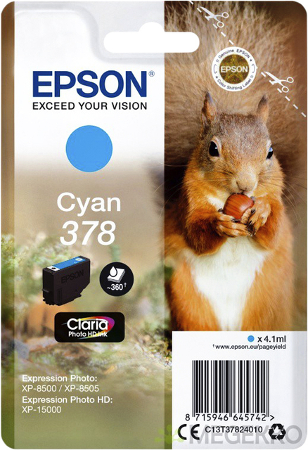 Inktcartridge Epson 378 T3782 Blauw