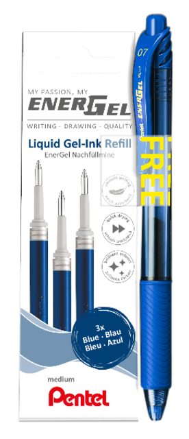 Navulling Pentel Gelschrijver Energel LR7 Blauw
