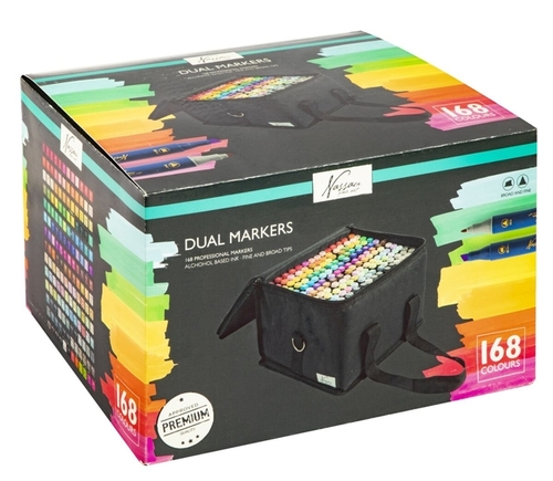 Vallteng Alcohol Markers Set 120 Kleuren, Permanente Kunstmarkers Set
