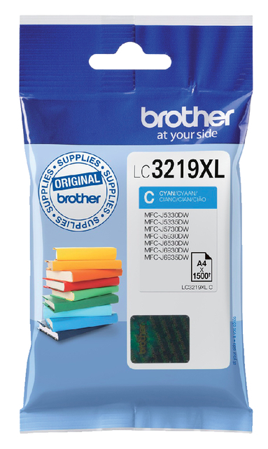 Inktcartridge Brother LC-3219XLC Blauw HC