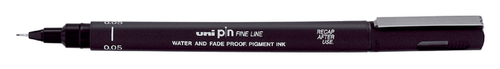 Fineliner Uni-Ball Pin 0,05MM Zwart