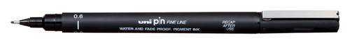 Fineliner Uni-Ball Pin 0,6MM Zwart