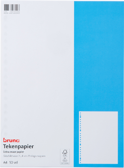 optocht misdrijf dwaas Interieur Bruna A4 23-Gaats Blanco Tekenpapier 50Vel | Kantoorartikel -  bruna.nl