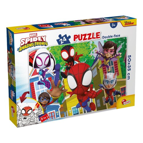 Marvel Spidey Amazing Friends Puzzel - Kleurplaat 24 Stukjes