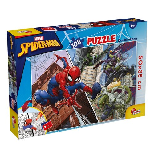 Marvel Spiderman Puzzel - Kleurplaat 108 Stukjes