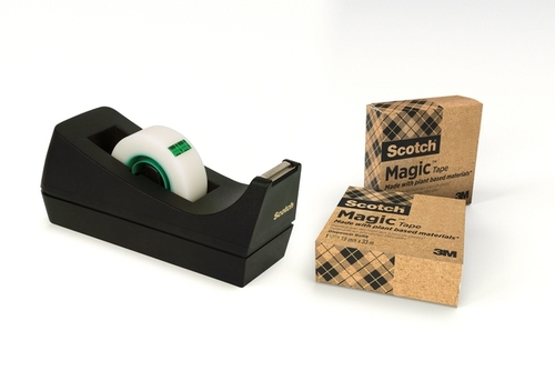 Plakbandhouder Scotch C38 Recycled Zwart + 3Rol Magic Tape 900 19MMX33M