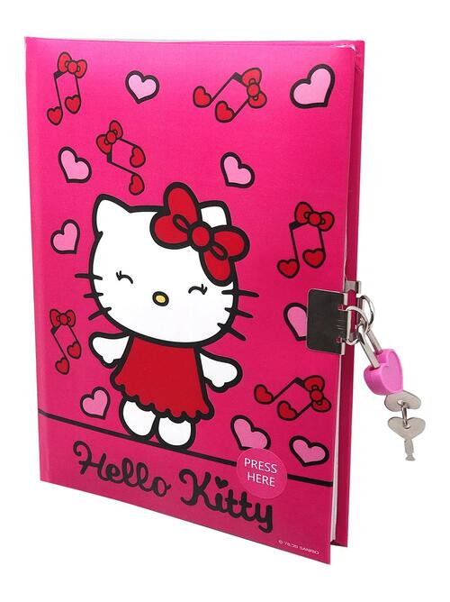 Hello Kitty - Dagboek Met Slot En Licht A5