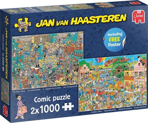 Jan Van Haasteren De Muziekwinkel & Vakantiekriebels - 2 X 1000 Stukjes