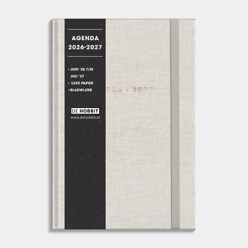 Luxe schoolagenda 2026-2027, linnen