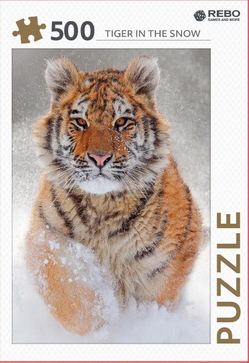 Rebo legpuzzel 500 stukjes - Tiger in the snow