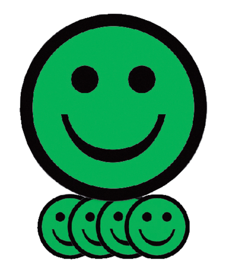 Magneet Smiley 75MM Emotie Blij Groen 5 Stuks | Kantoorartikel | 920700 ...