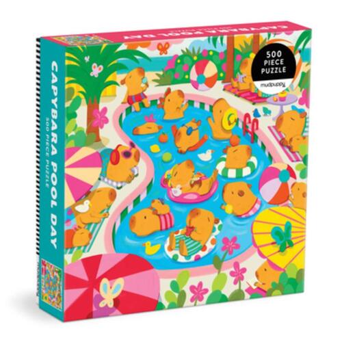 Mudpuppy Capybara Pool Day 500 Piece Family Puzzle -   (ISBN: 9780735387652)