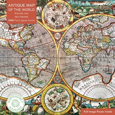 Flame Tree Studio Adult Jigsaw Puzzle Pieter Van Den Keere: Antique Map Of The World -   (ISBN: 9781839648601)
