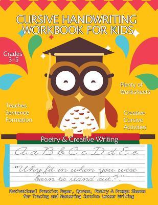Cursive Handwriting Workbook for Kids: Motivational Practice Paper