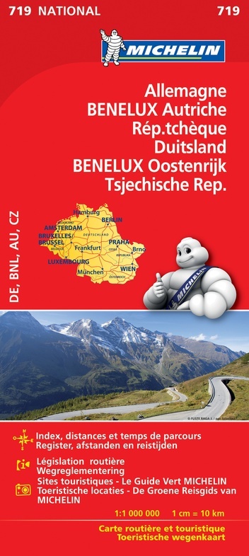 Michelin Wegenkaart 719 Duits/Oost/Tsjech/BeNeLux 9782067219830