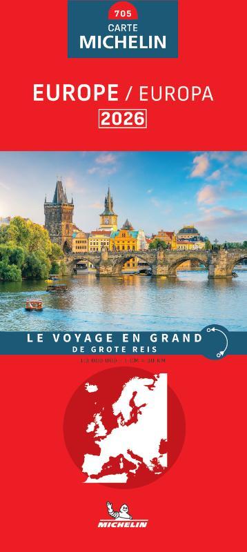 Michelin Wegenkaart 705 Europa 2026 -   (ISBN: 9782067269781)