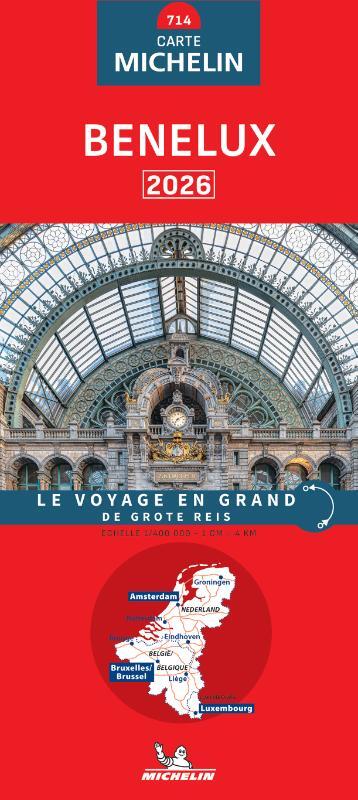 Michelin Wegenkaart 714 Benelux 2026 -   (ISBN: 9782067270237)