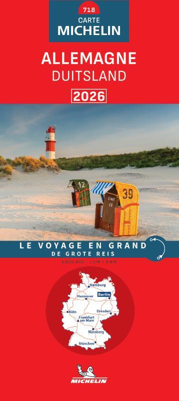 Michelin Wegenkaart 718 Duitsland 2026 -   (ISBN: 9782067270275)
