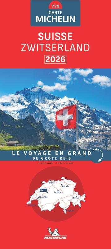 Michelin Wegenkaart 729 Zwitserland 2026 -   (ISBN: 9782067270305)