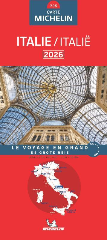 Michelin Wegenkaart 735 Itali&euml; 2026 -   (ISBN: 9782067270374)