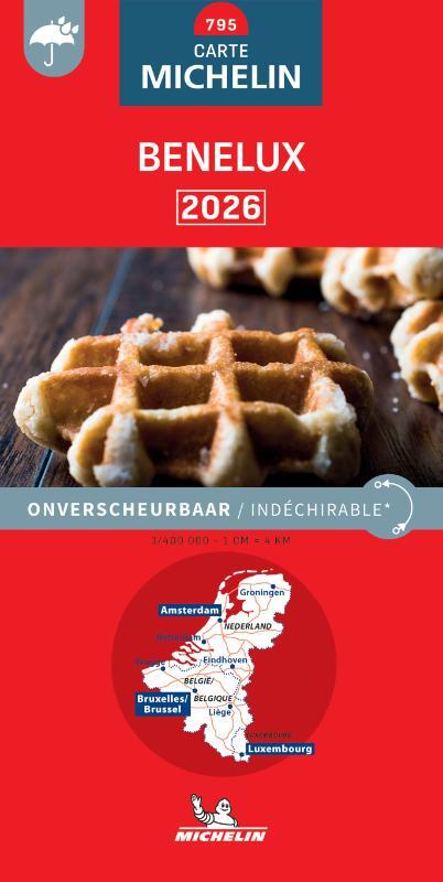 Michelin Wegenkaart 795 Benelux scheurvast 2026 -   (ISBN: 9782067270398)