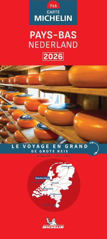 Michelin Wegenkaart 715 Nederland 2026 -   (ISBN: 9782067270411)