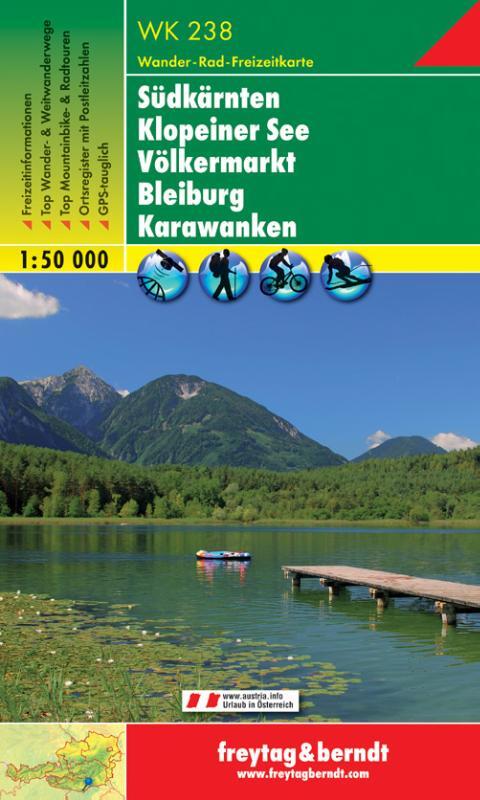 F&B WK238 Süd Kärnten / Zuid-Karinthië, Klopein See, Völkermarkt, Bleiburg, Karawanken - (ISBN: 9783707906035) 3707906035