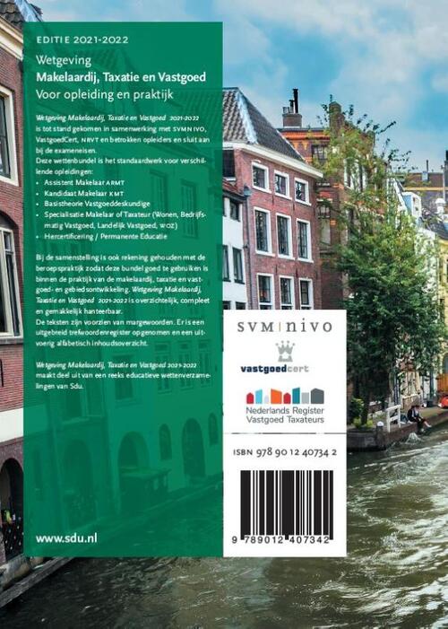 Wetgeving Makelaardij, Taxatie en Vastgoed. Studiejaar 20212022 Boek 9789012407342 Bruna