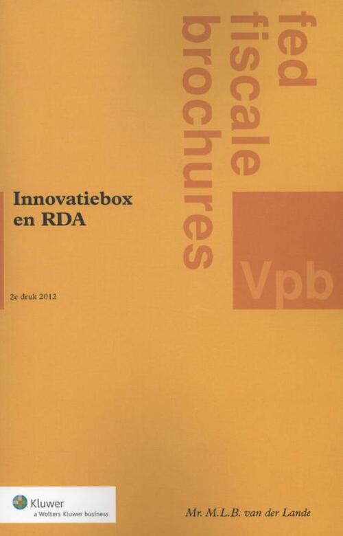 Innovatiebox en RDA -  M.L.B. van der Lande (ISBN: 9789013077261)