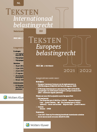 Teksten Internationaal & Europees belastingrecht 2021/2022