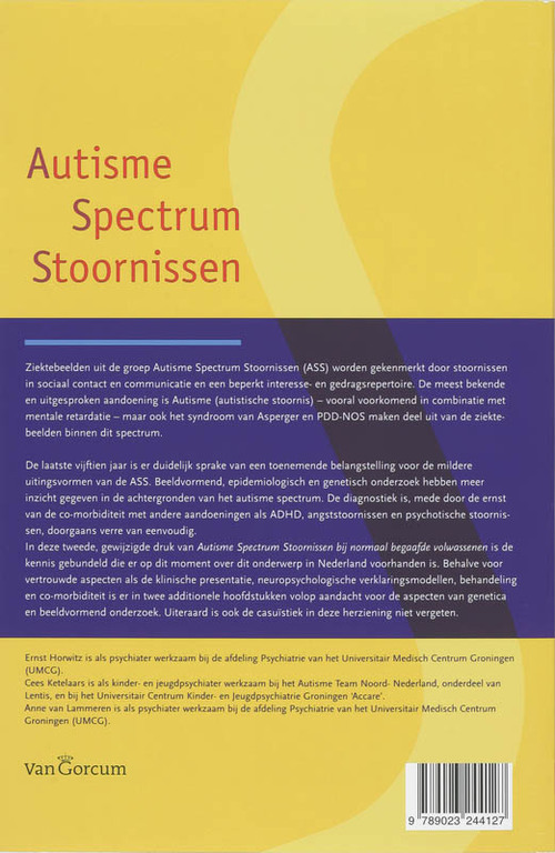 Autisme spectrumstoornissen bij normaal begaafde volwassenen