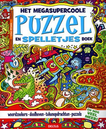 Het megasupercoole puzzel en spelletjesboek
