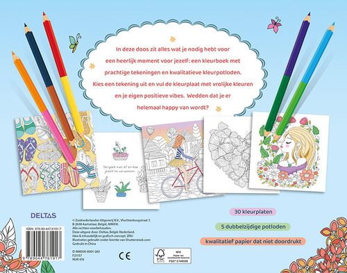 Feel Happy Coloring - Kleurboek & potlodenset