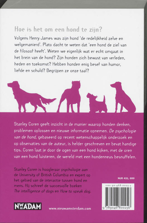 kwaliteit stil slaap De psychologie van de hond, Stanley Coren | 9789046800256 | Boek - bruna.nl