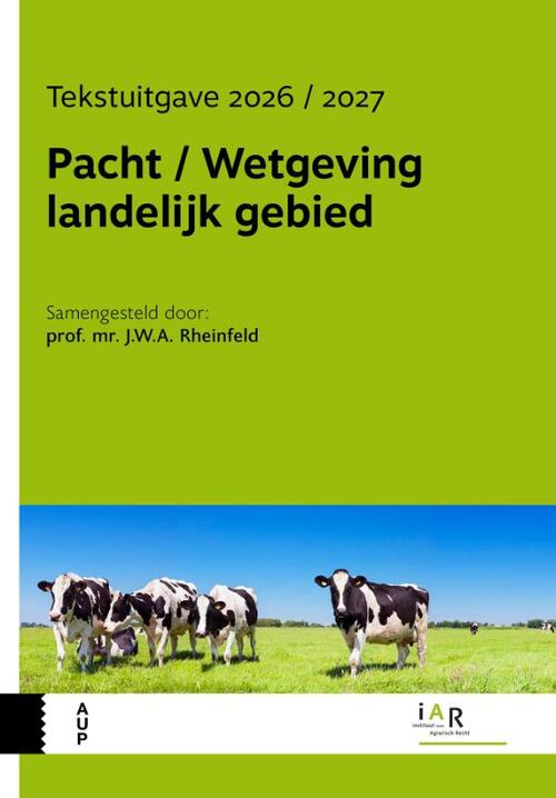 Pacht / Wetgeving landelijk gebied -  Jeroen Rheinfeld (ISBN: 9789048575442)