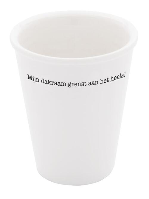 Porseleinen beker 'Mijn dakraam grenst aan het heelal' set van 2 -  Fetze Pijlman (ISBN: 9789059309425)