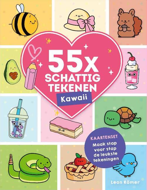 55x schattig tekenen Kawaii, Leon Römer | Kaarten | 9789062227891