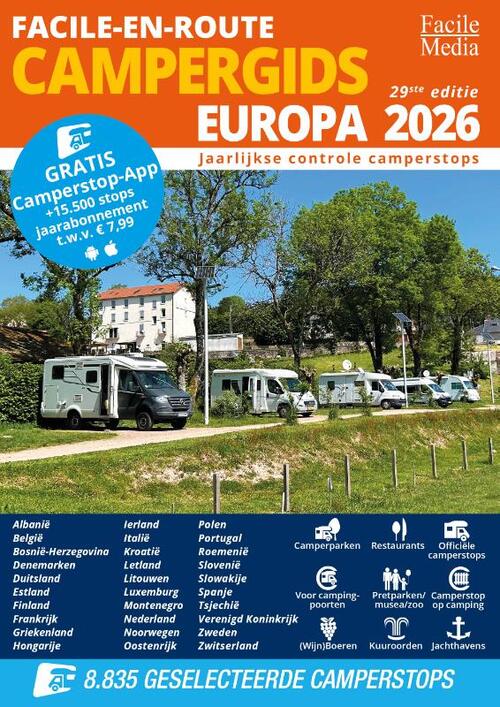 Facile-en-Route Campergids Europa 2026 -  E.M. van den Dobbelsteen (ISBN: 9789076080895)