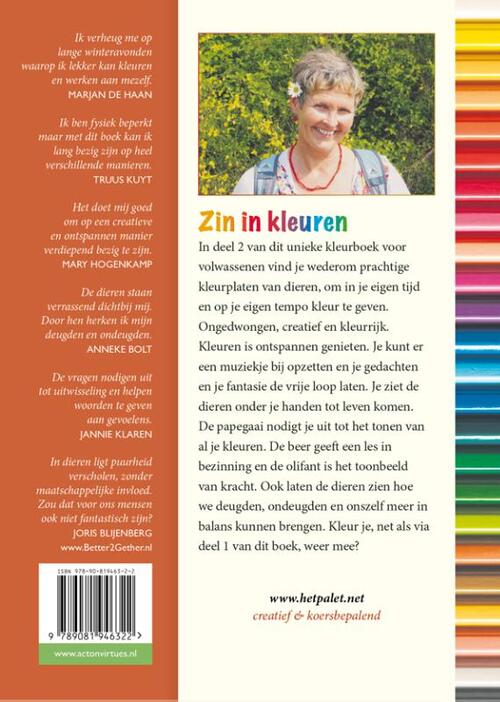 Zin in kleuren 2; Het mooiste kleurboek voor volwassenen met prikkelende vragen.