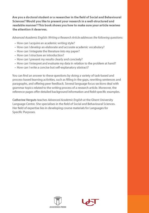 Academic Englisch : Writing a research article