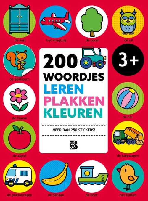 200 Woordjes Leren, Plakken En Kleuren -   (ISBN: 9789403226699)