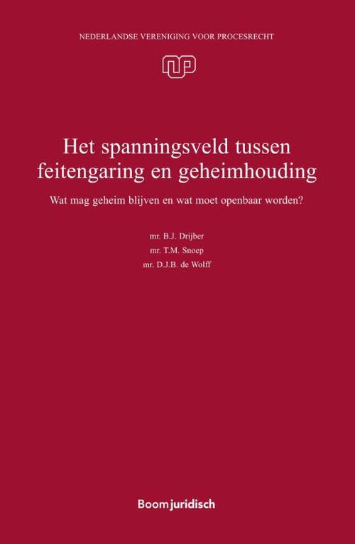 Het spanningsveld tussen feitengaring en geheimhouding -  B.J. Drijber, D.J.B. de Wolff, T.M. Snoep (ISBN: 9789462128408)