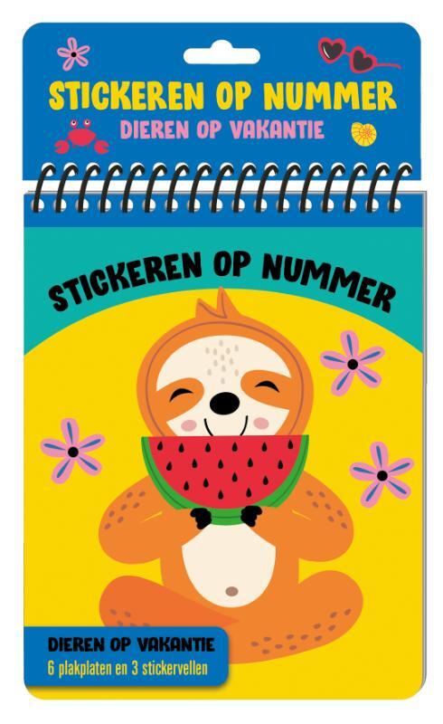 Stickeren op nummer - Dieren op vakantie -  Interstat (ISBN: 9789464328165)